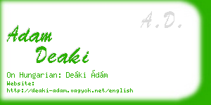 adam deaki business card