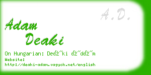 adam deaki business card